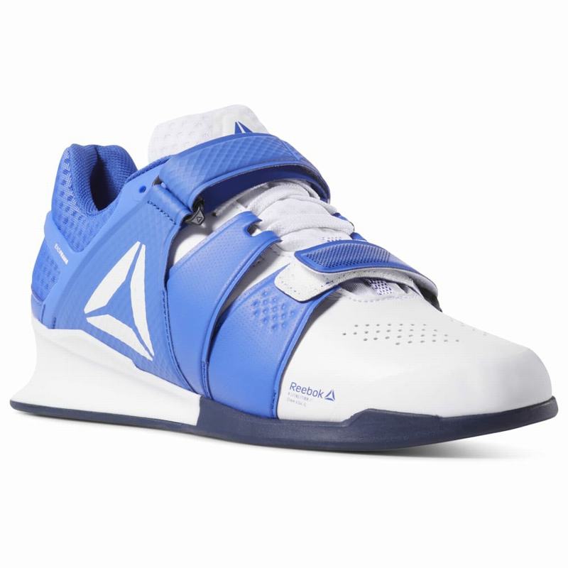 Reebok Legacy Lifter Botasky Panske - Biele/Námornícka Modrá OV9656MQ